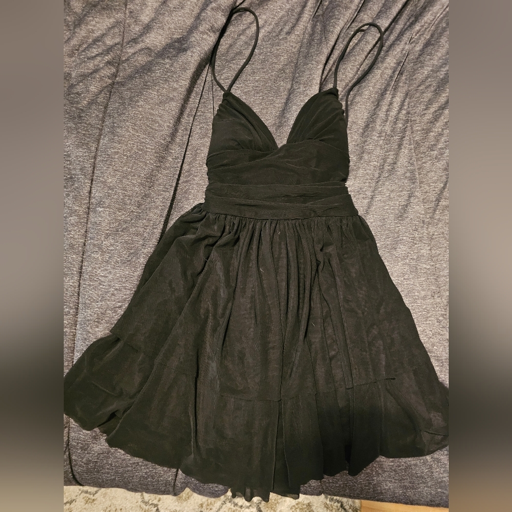 Backless Crisscross Lace Up Mesh Halara Dress